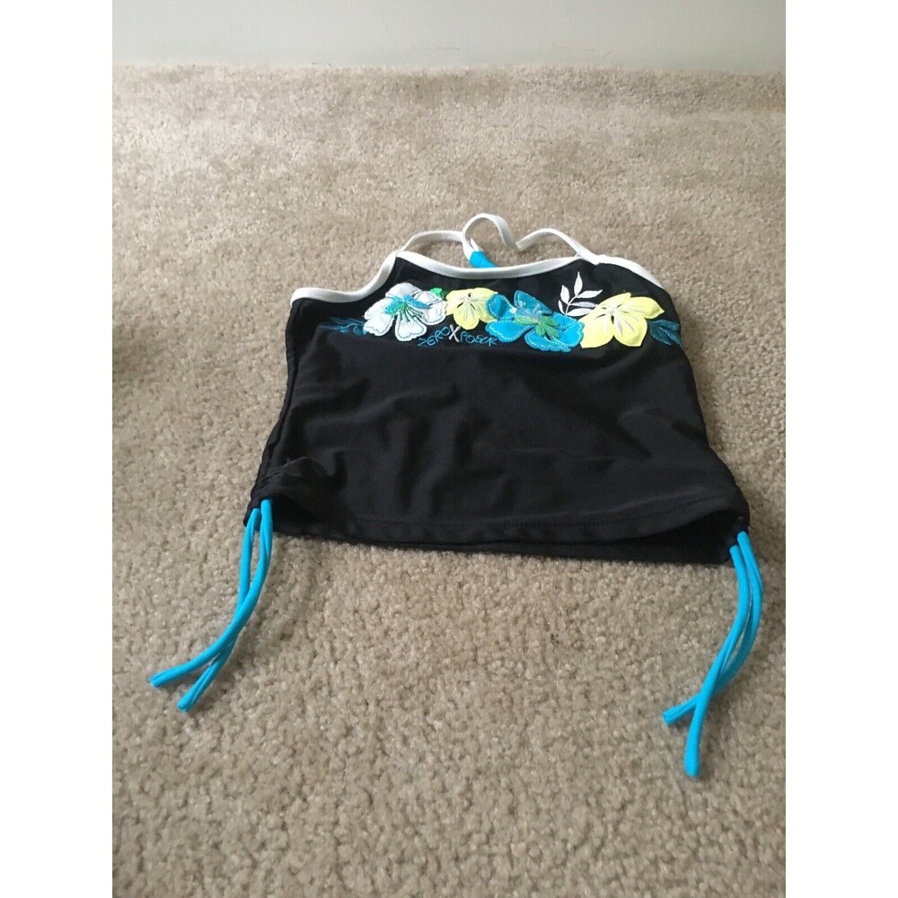 Zero X Posur Girls Floral Print Swim Tankini Halter Top Size Unknown Multi-Color
